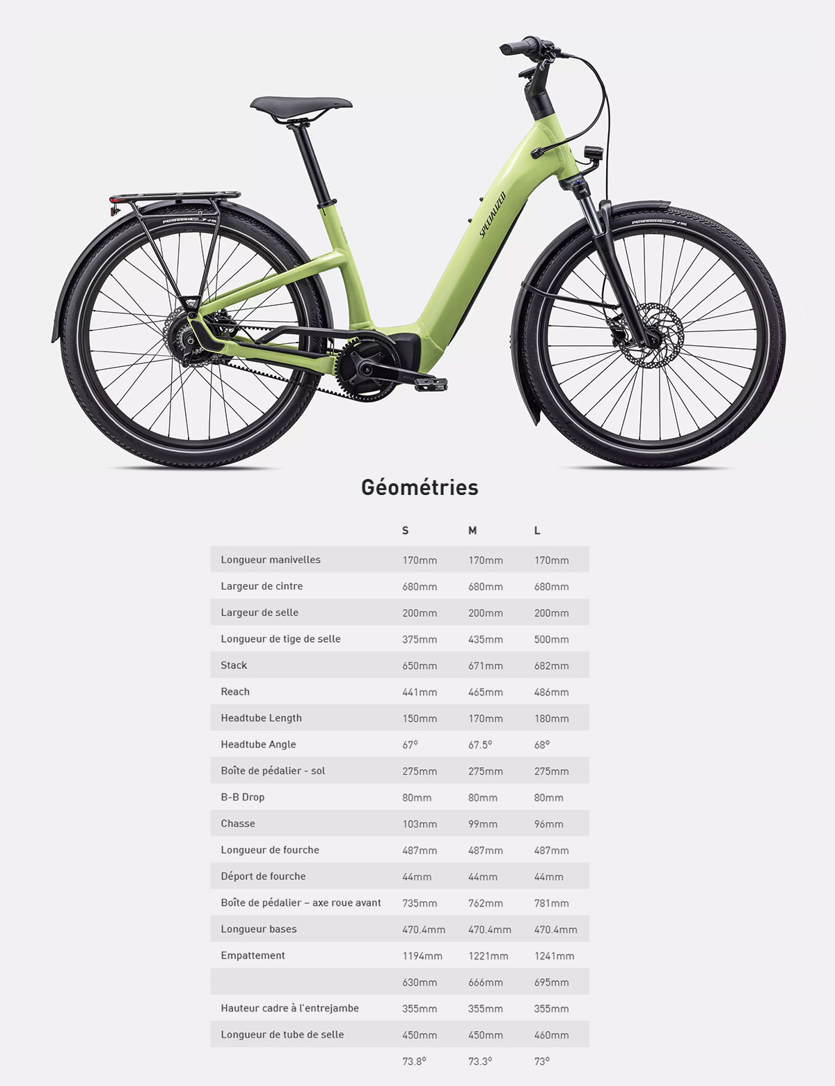 Guide de taille du vélo électrique Turbo Como 3.0 IGH Année 2023